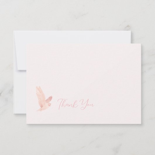 Aquarellfarben Owl Studentinnenverbindung Note Car Dankeskarte (Vorderseite)