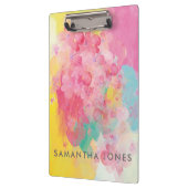 Aquarellfarben Paint Pink Pastellfarben Blume Klemmbrett (Links)