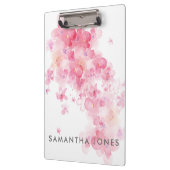 Aquarellfarben Paint Pink Pastellfarben Blume Klemmbrett (Links)