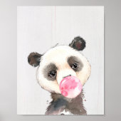 Aquarellfarben Panda Bubble Kinderzimmer Kunstdruc Poster (Vorne)