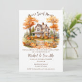 Aquarellfarben Party, Zuhause Sweet Zuhause Einladung (Stehend Vorderseite)