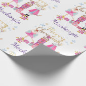 Aquarellfarben Pastell Nutcracker Weihnachten Geschenkpapier (Ecke)