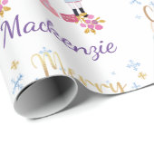 Aquarellfarben Pastell Nutcracker Weihnachten Geschenkpapier (Rolleneckpunkt)