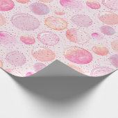 Aquarellfarben Pastellfarben Pink Peach Blase Glit Geschenkpapier (Ecke)