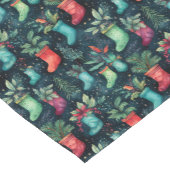 Aquarellfarben, Pastellfarben Weihnachten Strumpf Kurzer Tischläufer (Ecke)