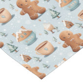 Aquarellfarben Pastellfarben Weihnachtsgebäck Männ Kurzer Tischläufer (Ecke)