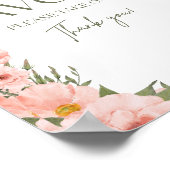 Aquarellfarben Peach Floral Favoriten Poster (Ecke)