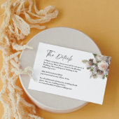 Aquarellfarben Peach pinkInformationen zur Hochzei Begleitkarte