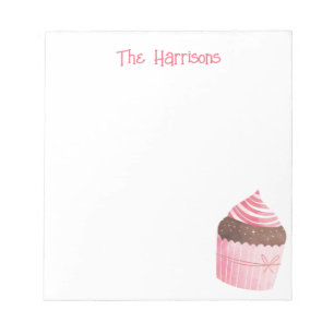 Aquarellfarben Peppermint Cupcake Weihnachts-Notep Notizblock