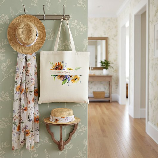 Aquarellfarben personalisierter Totbeutel Tragetasche