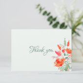 Aquarellfarben - Personalisiertes Geschirr Dankeskarte (Stehend Vorderseite)