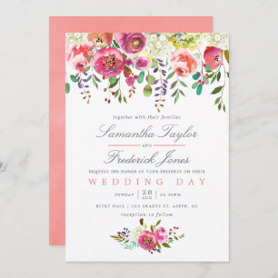 Aquarellfarben Pfirsichpfirsichfarben Einladung zu