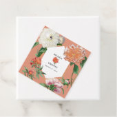 Aquarellfarben Pfirsichrosa Peonies Blume Hochzeit Geschenkanhänger (Beispiel)