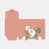 Aquarellfarben Pfirsichrosa Peonies Blume Hochzeit Geschenkschachtel (Ungefaltet)