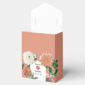 Aquarellfarben Pfirsichrosa Peonies Blume Hochzeit Geschenkschachtel (Geöffnet)