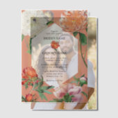 Aquarellfarben Pfirsichrosa Peonies Blume Hochzeit Pergament Einladungen (Versatz (Ehepaar))