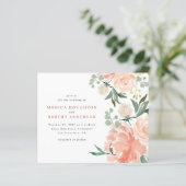 Aquarellfarben Pfirsichrot Rosa Blumenzehen (Stehend Vorderseite)