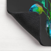 Aquarellfarben Pflanze grün und blau abstrakt Mousepad (Ecke)