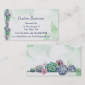 Aquarellfarben Pflanze Kinderzimmer Hauspflanzen Visitenkarte (Vorne/Hinten)