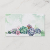 Aquarellfarben Pflanze Kinderzimmer Hauspflanzen Visitenkarte (Rückseite)