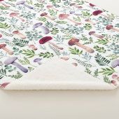 Aquarellfarben Pilze und Blätter im Grünen Sherpadecke (3/4)