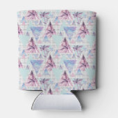 Aquarellfarben Pink & Blue Palm Tree Muster Dosenkühler (Rückseite)