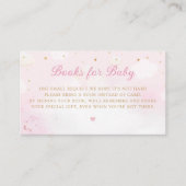 Aquarellfarben Pink Boho Teddy Bear Bücher für Bab Begleitkarte (Vorderseite)