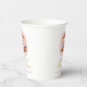 Aquarellfarben Pink Carousel Babydusche Papiertüte Pappbecher (Rechts)