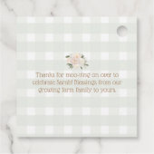 Aquarellfarben Pink Farm Animals Baby Dusche Gefal Geschenkanhänger (Rückseite)