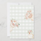 Aquarellfarben Pink Farm Animals Baby Duschgeschen (Rückseite)