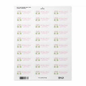 Aquarellfarben Pink & Green Christmas Monogram Wap (Vorne)