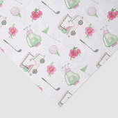 Aquarellfarben Pink & Green Golf Cart Seidenpapier (Ausschnitt)