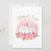 Aquarellfarben Pink Pumpkin Gold Glitzer Geburtsta Dankeskarte (Rückseite)