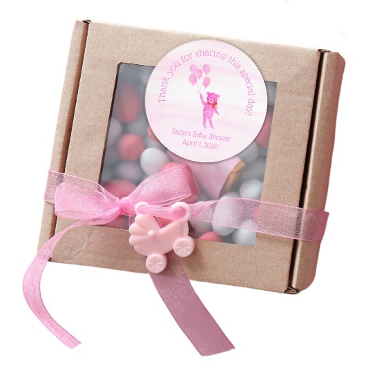 Aquarellfarben Pink Teddy Bären Ballons Stickers