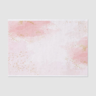 Aquarellfarben pink & weiß mit Goldspritze Seidenpapier