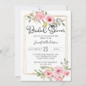 Aquarellfarben Pinselpinke Brautpartys Einladung (Vorderseite)