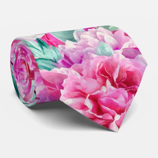 Aquarellfarben Pinselspitzen und Aquamarine grüne Krawatte (Gerollt)