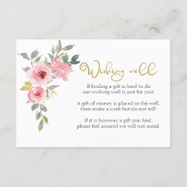 Aquarellfarben Pinselstrich Blütenrot Blütengrün Begleitkarte