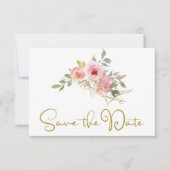 Aquarellfarben Pinselstrich Rosa Bläschen Save the Save The Date (Vorderseite)