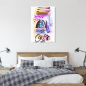 Aquarellfarben Pinselstriche Tinte Abstrakt Leinwanddruck (Insitu (Schlafzimmer))
