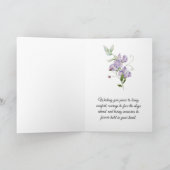 Aquarellfarben Platterbsen Beileid | Karte (Innenseite)