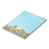 Aquarellfarben Platterbsen Blau Linde Notizblock (Rotiert)