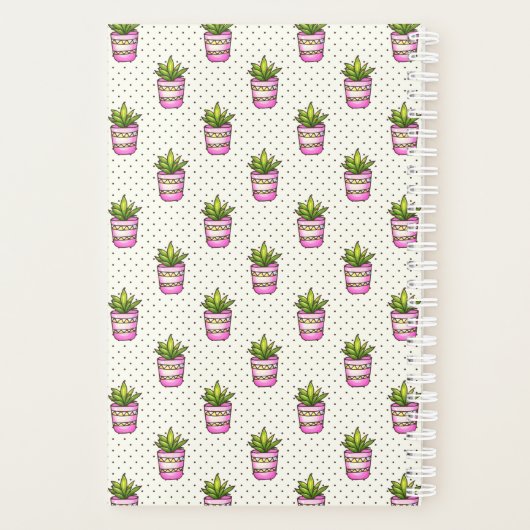 Aquarellfarben - Polka-Dot-Muster Planer (Rückseite)