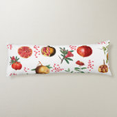 Aquarellfarben Pomegranat Mittelmeer-Muster Seitenschläferkissen (Rückseite)