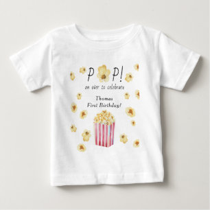 Aquarellfarben Popcorn Kindergeburtstag Party Baby T-shirt