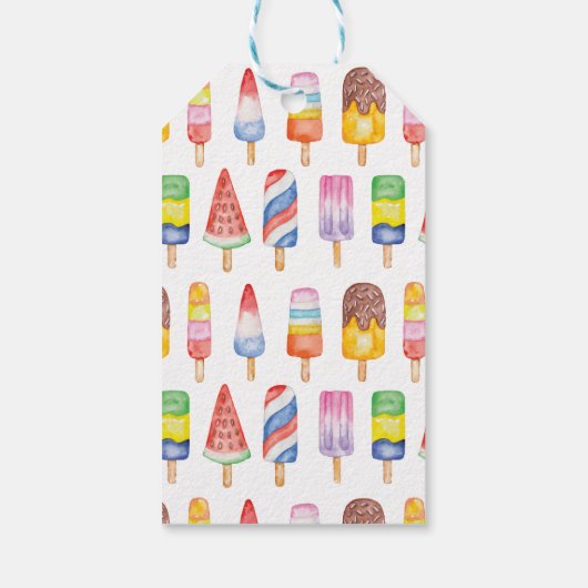 Aquarellfarben-Popsicles -Tag Geschenkanhänger (Rückseite)