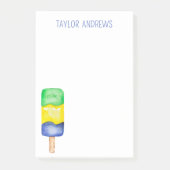 Aquarellfarben-Popsikel Post-it Klebezettel (Vorderseite)