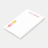 Aquarellfarben-Popsikel Post-it Klebezettel (angewinkelt)