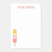 Aquarellfarben-Popsikel Post-it Klebezettel (Vorderseite)