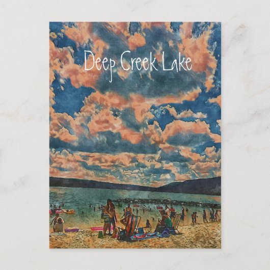 Aquarellfarben-Postkarte Postkarte (Vorderseite)